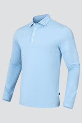 Áo Polo Golf Nam Dài Tay ARISLE Bossman Fall - Swiss Blue